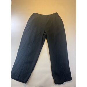 Flax size Large Women's Black 100% Linen Pants